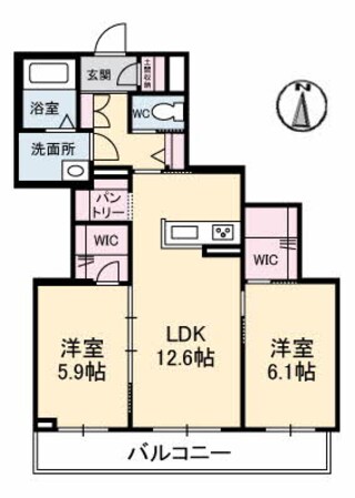 グレースセゾン 樹の物件間取画像